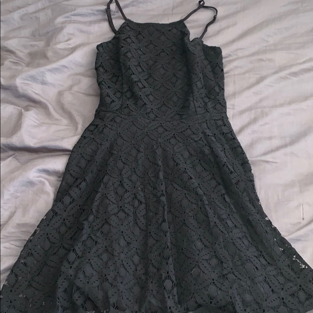 black lace dress